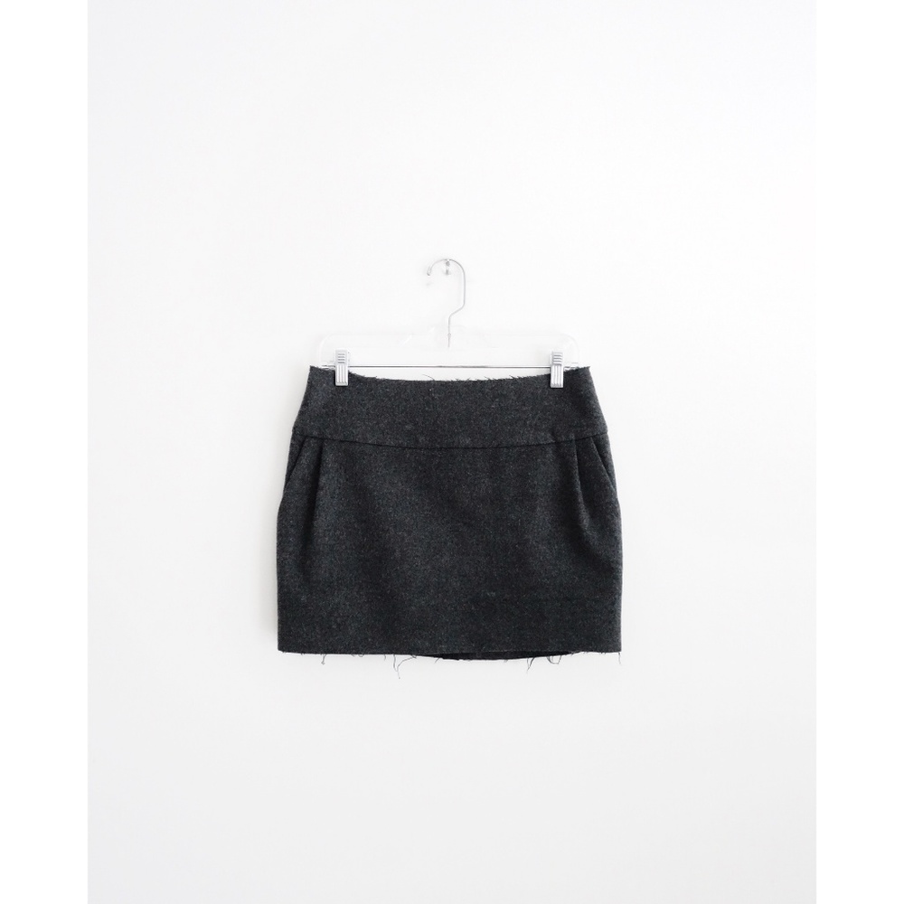 Organic by John Patrick Grey Wool Mini Skirt sz 6